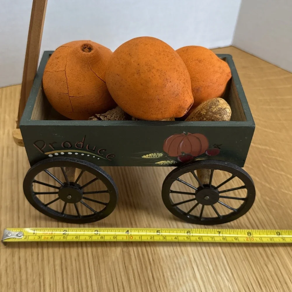 Rustic Country Produce Wagon Decor wooden produce farm